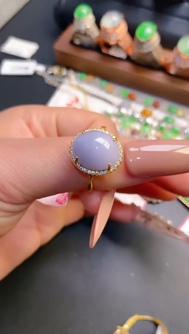 银S925镶嵌戒指翡翠用****2天然