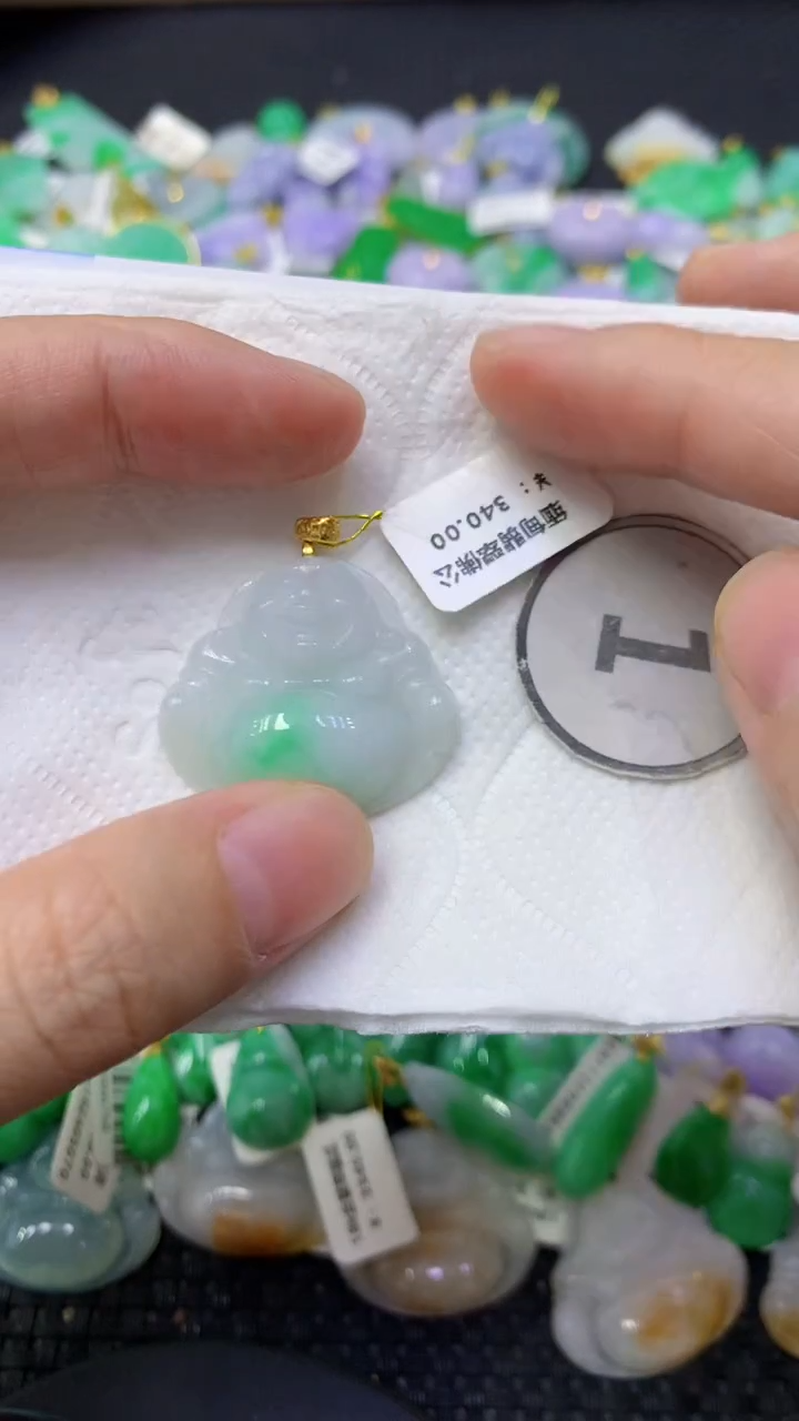 颈饰未镶嵌翡翠天然缅甸翡翠A货