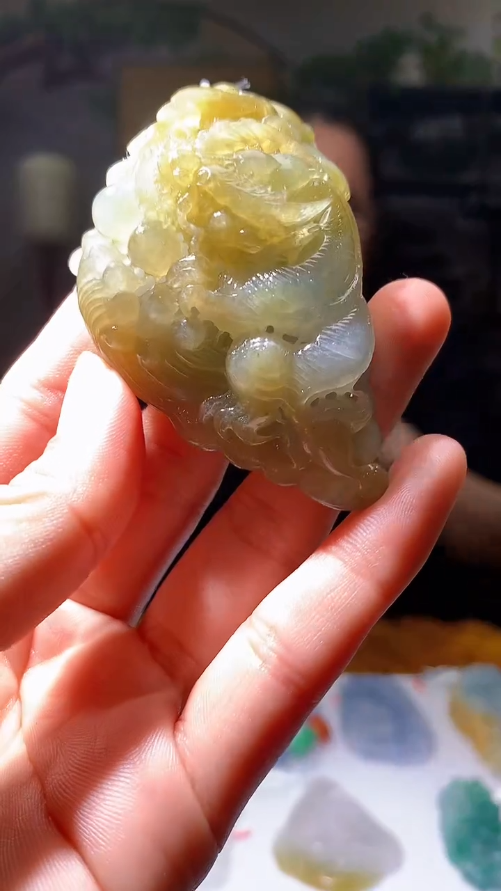 【闪购商品】定制翡翠未镶嵌1019hm-毛货挂件61