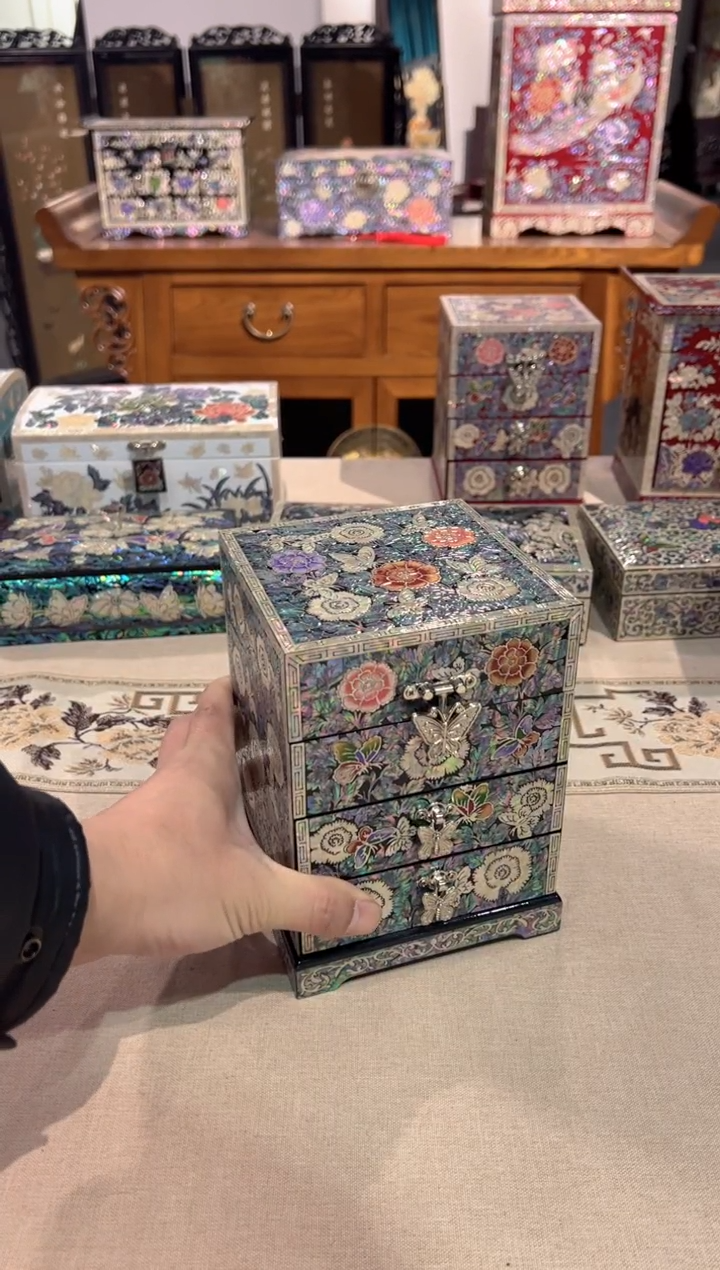 【闪购商品】三层全满螺.弘贝雅螺钿漆器