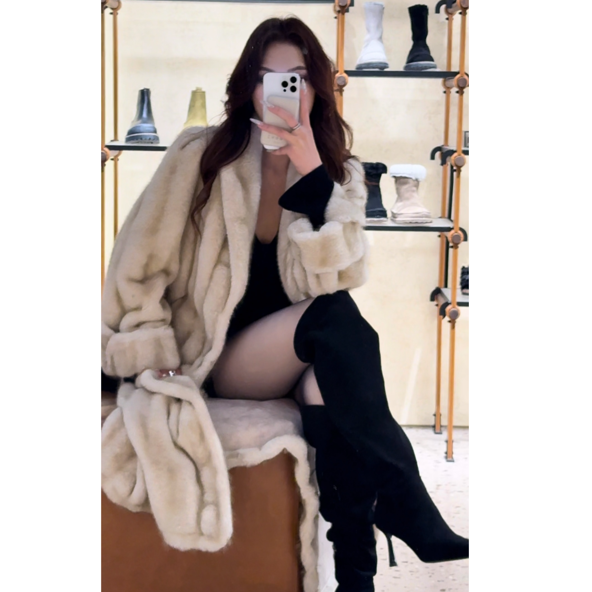 设计师款秋冬时尚欧貂绒外套D66666