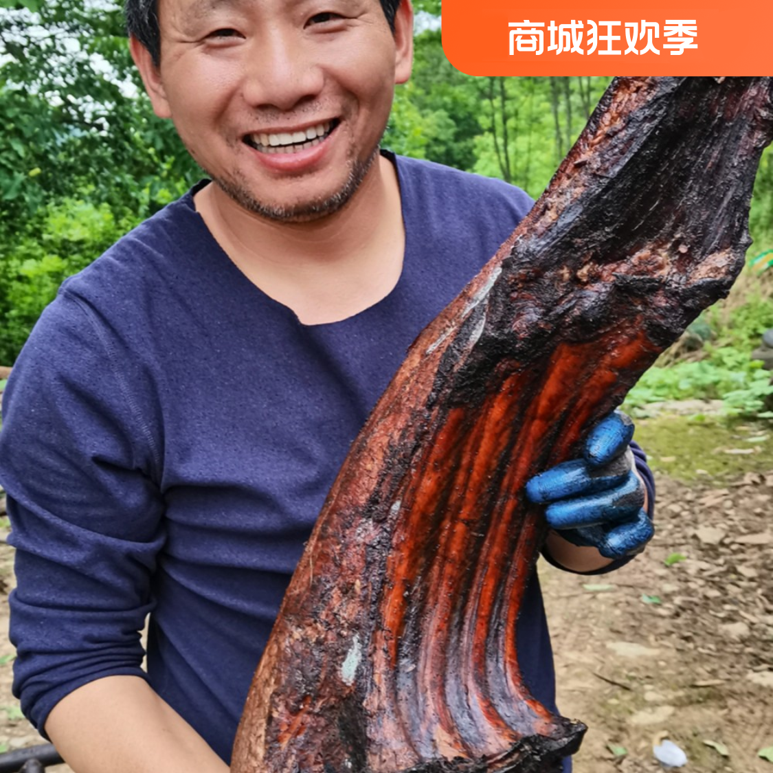现场挑选农村腊肉可改价