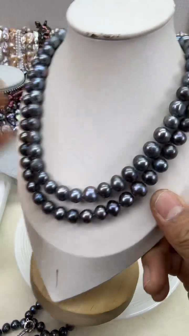 颈饰银S925镶嵌淡水珍珠1