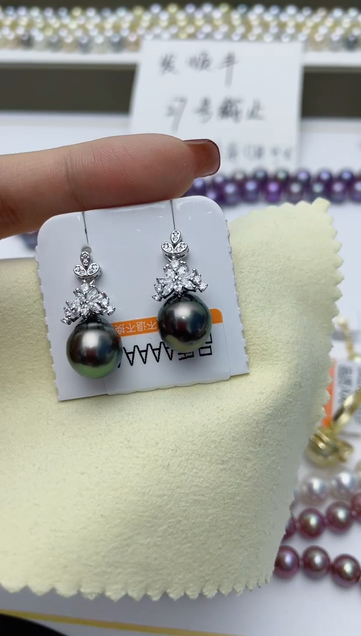 【闪购商品】海水珍珠耳饰银S925镶嵌W54