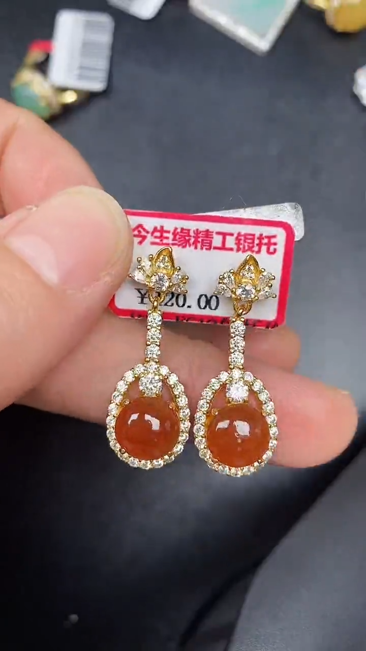 银S925镶嵌戒指翡翠3280
