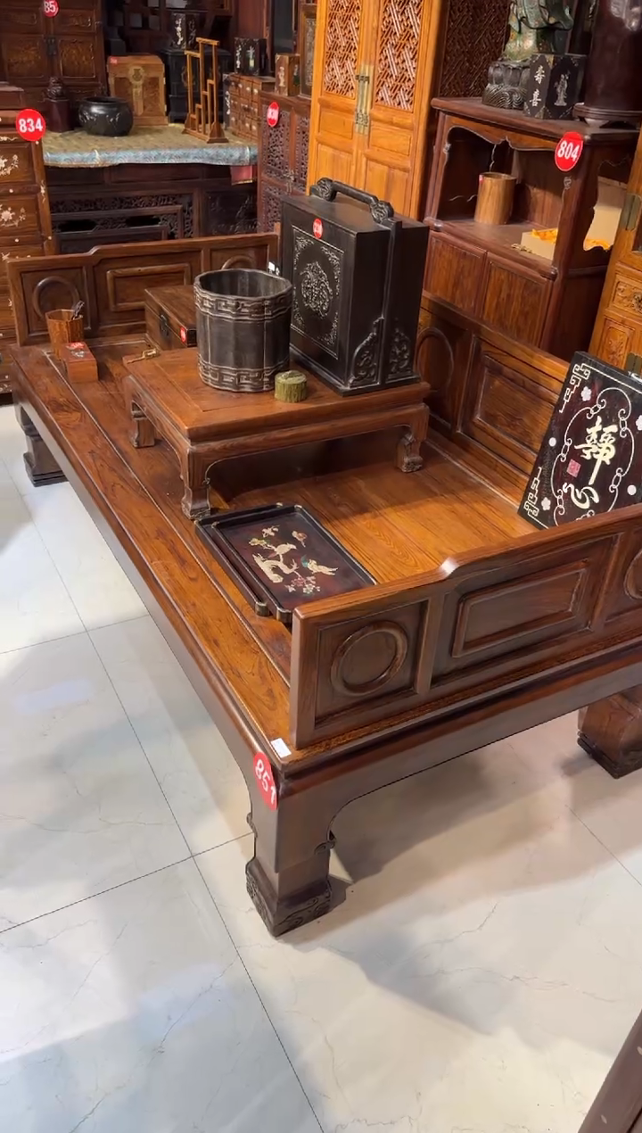 木木头款秋黄花梨罗汉床一套13000