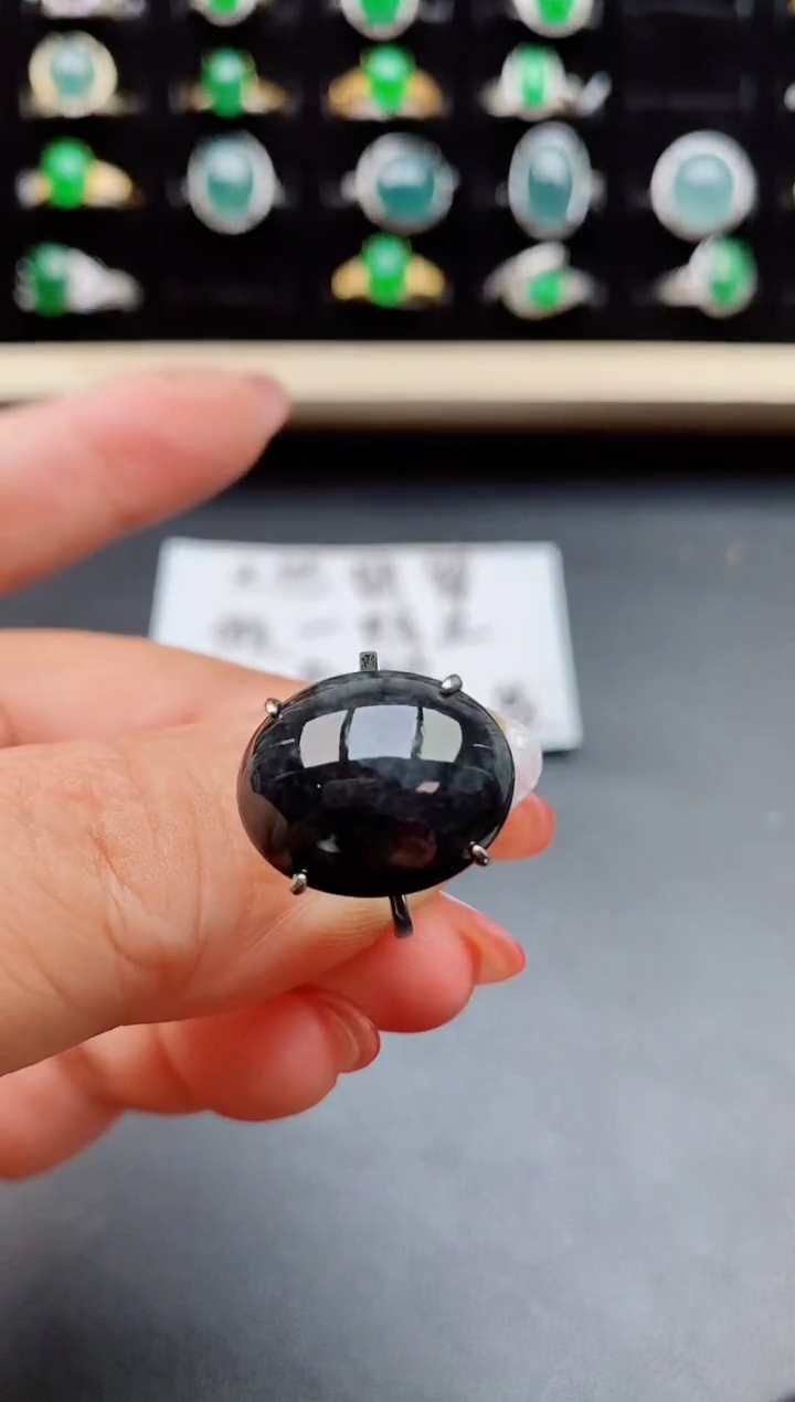 【闪购商品】翡翠戒指银S925镶嵌50850