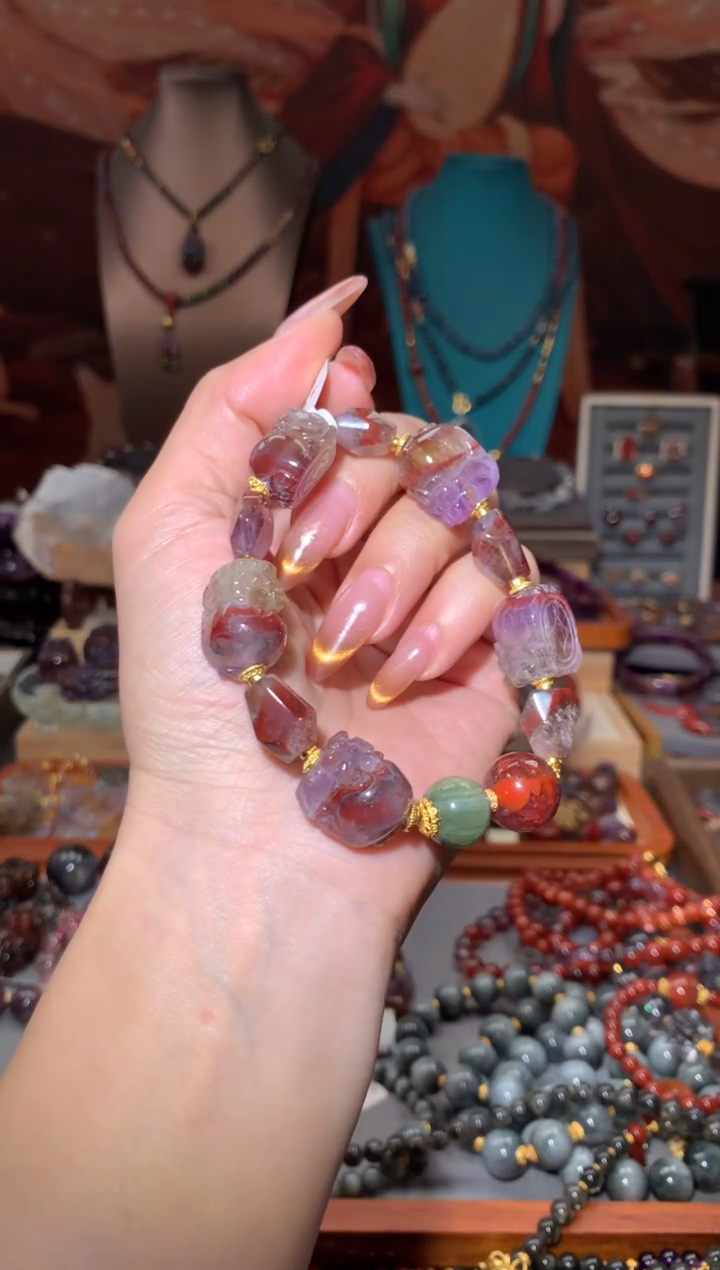 未镶嵌珠宝半成品水晶极光貔貅阵多样性发其1