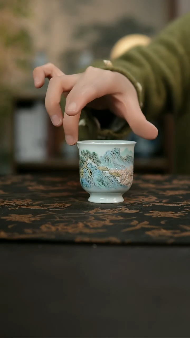 景德镇陶瓷杯碗柴烧多人