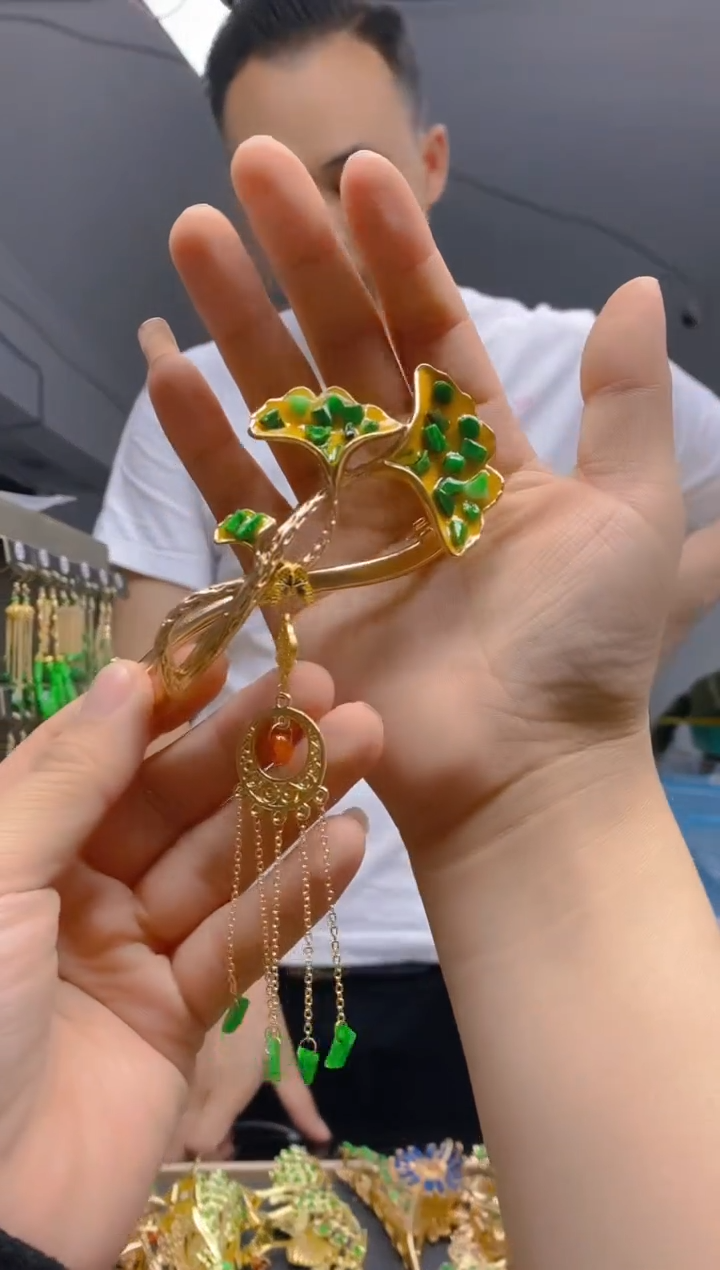 【闪购商品】翡翠耳饰合金188翡翠发簪