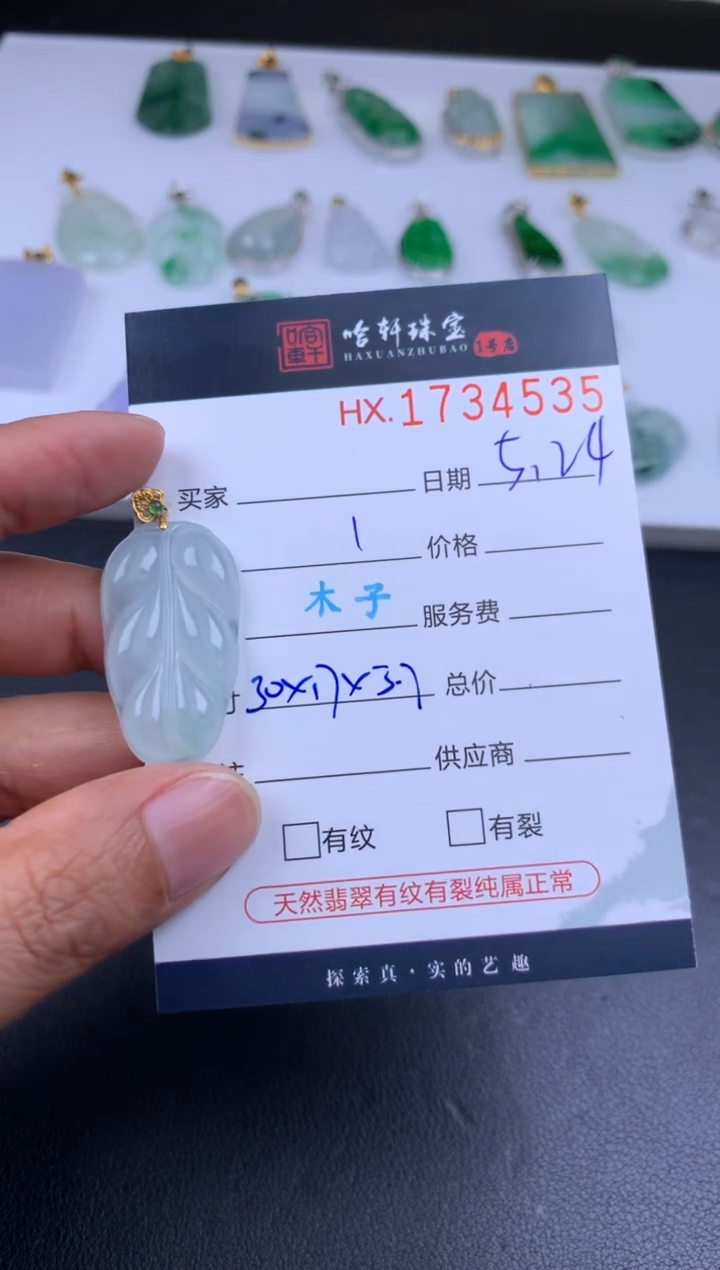 翡翠挂件未镶嵌哈轩 挂件1