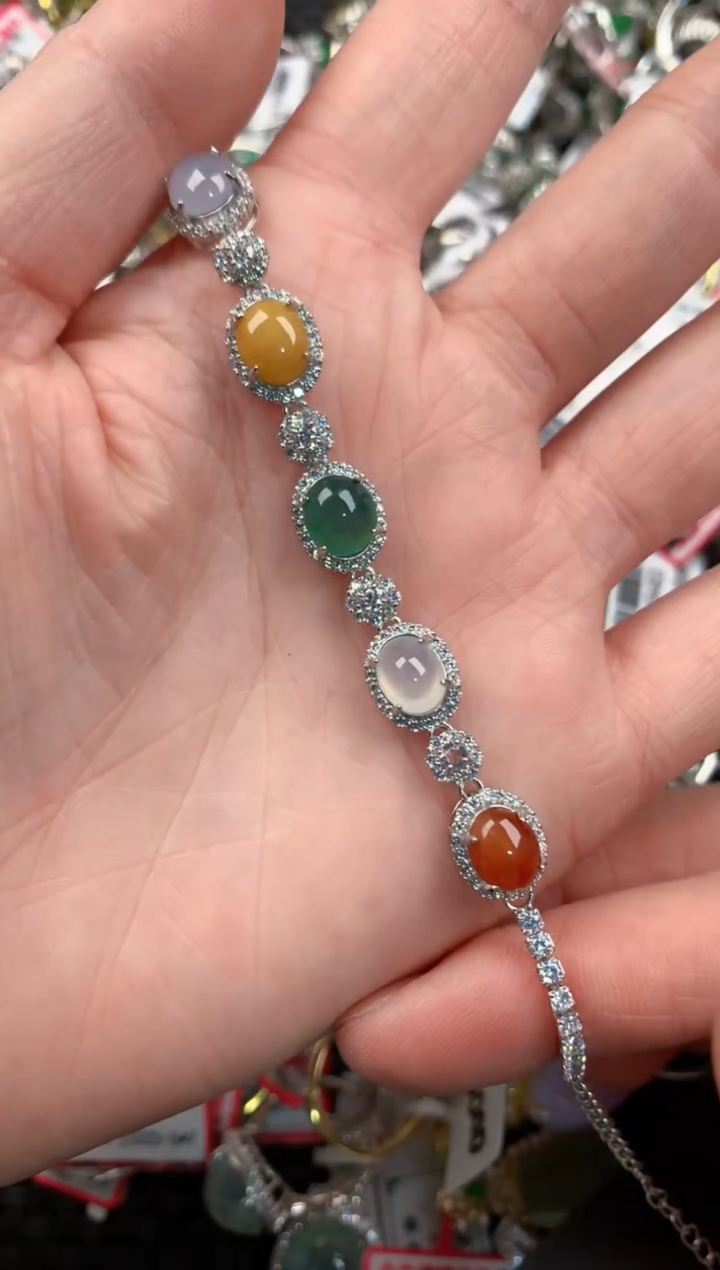 银S925镶嵌戒指翡翠777      10