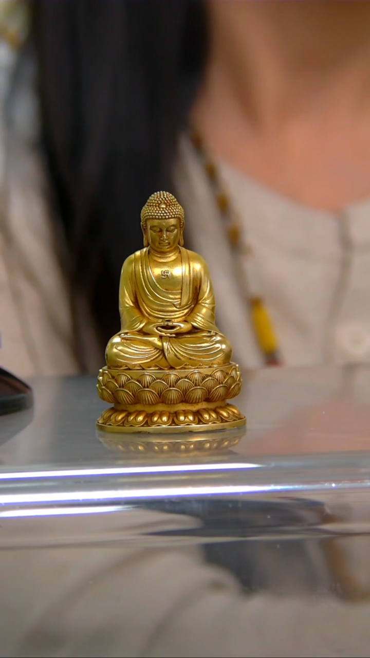 【闪购商品】紫铜鎏金 6分释迦摩尼S20428-Z