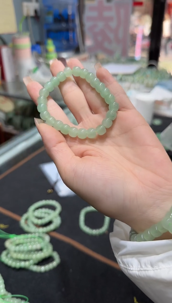 未镶嵌手串石英质玉东陵玉老型珠手串多样性发其一