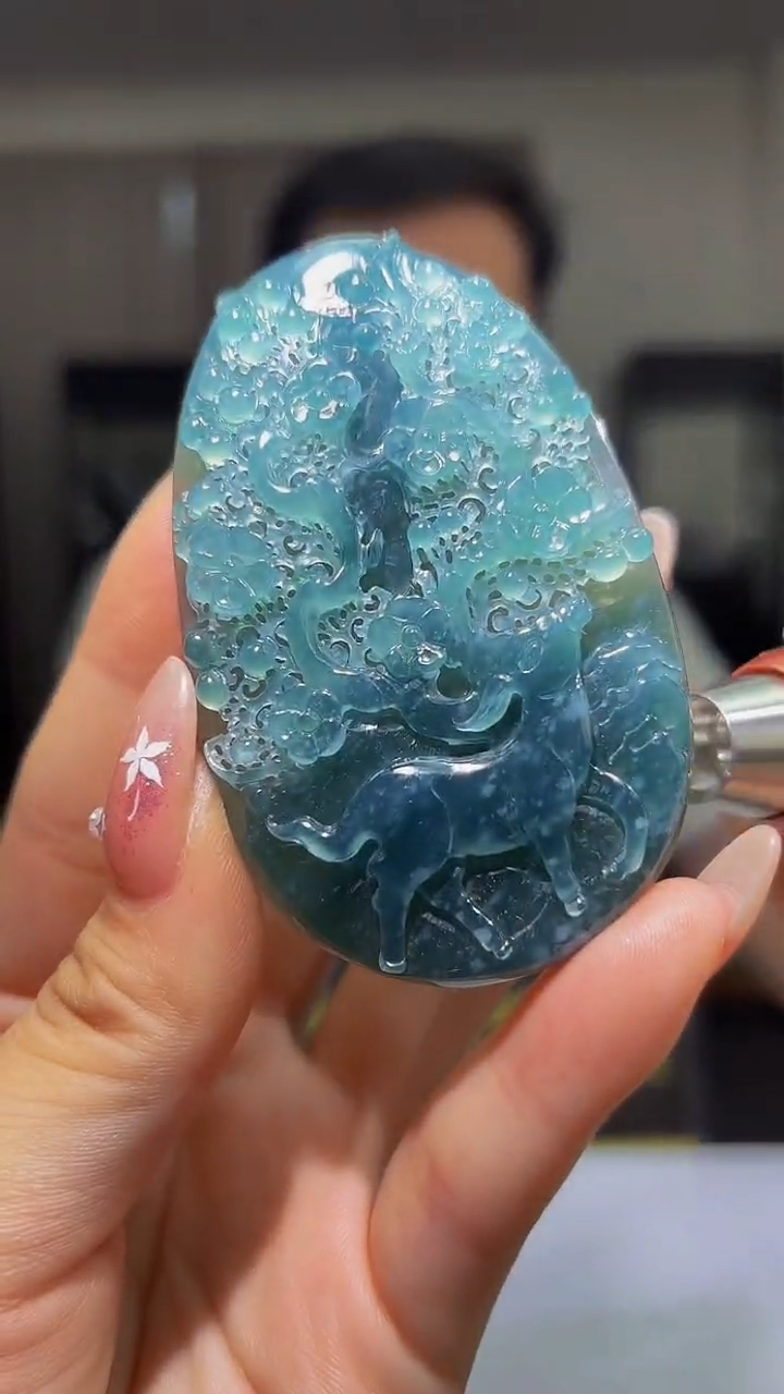 未镶嵌定制翡翠41/1219/YY/多样性发其一件/鹿