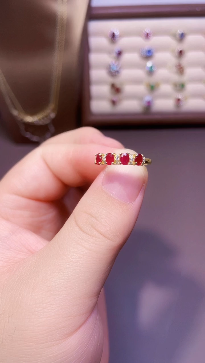 【闪购商品】红宝石戒指银S925镶嵌一枚