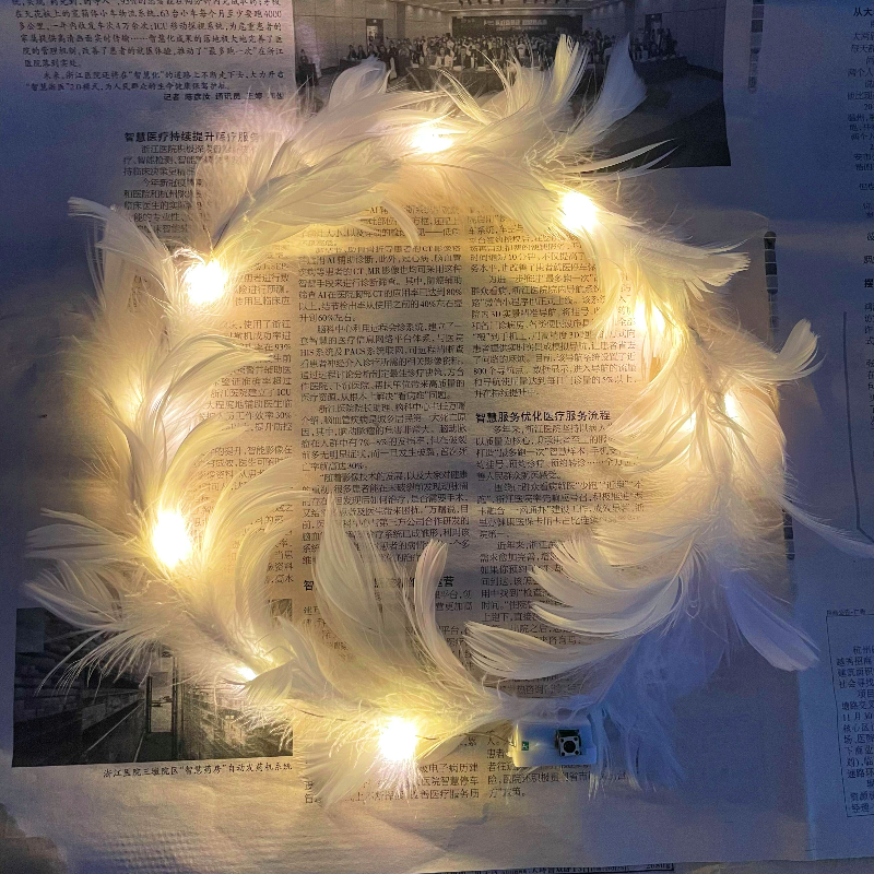 羽毛花环发光仙女头饰LED闪光玩具网红发饰