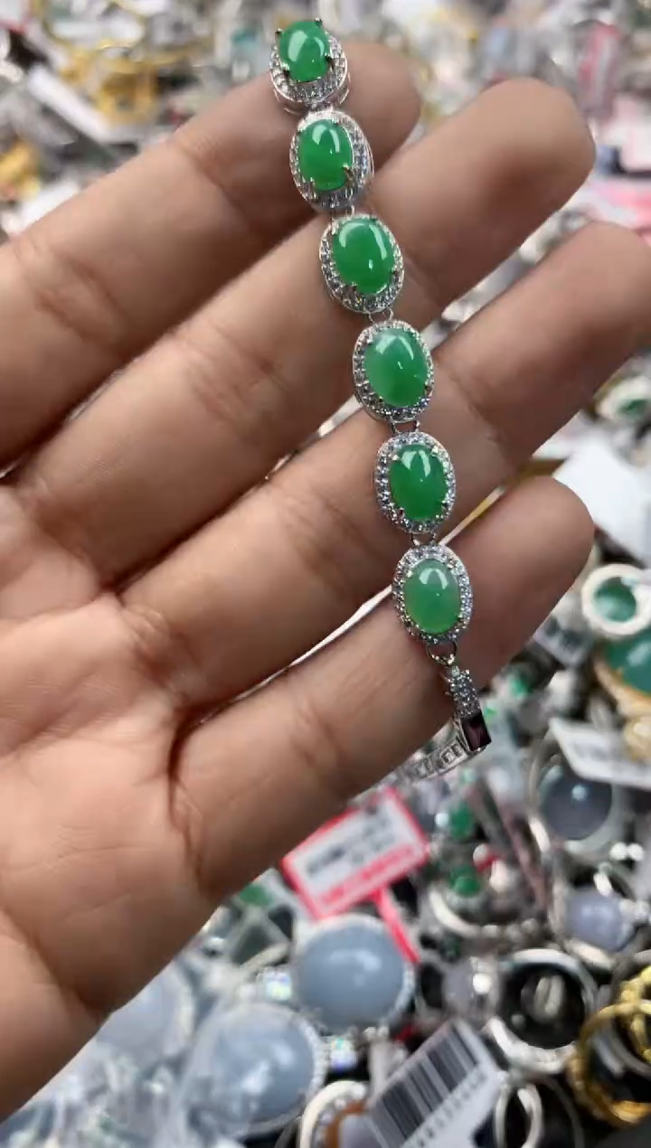 银S925镶嵌戒指翡翠17             5