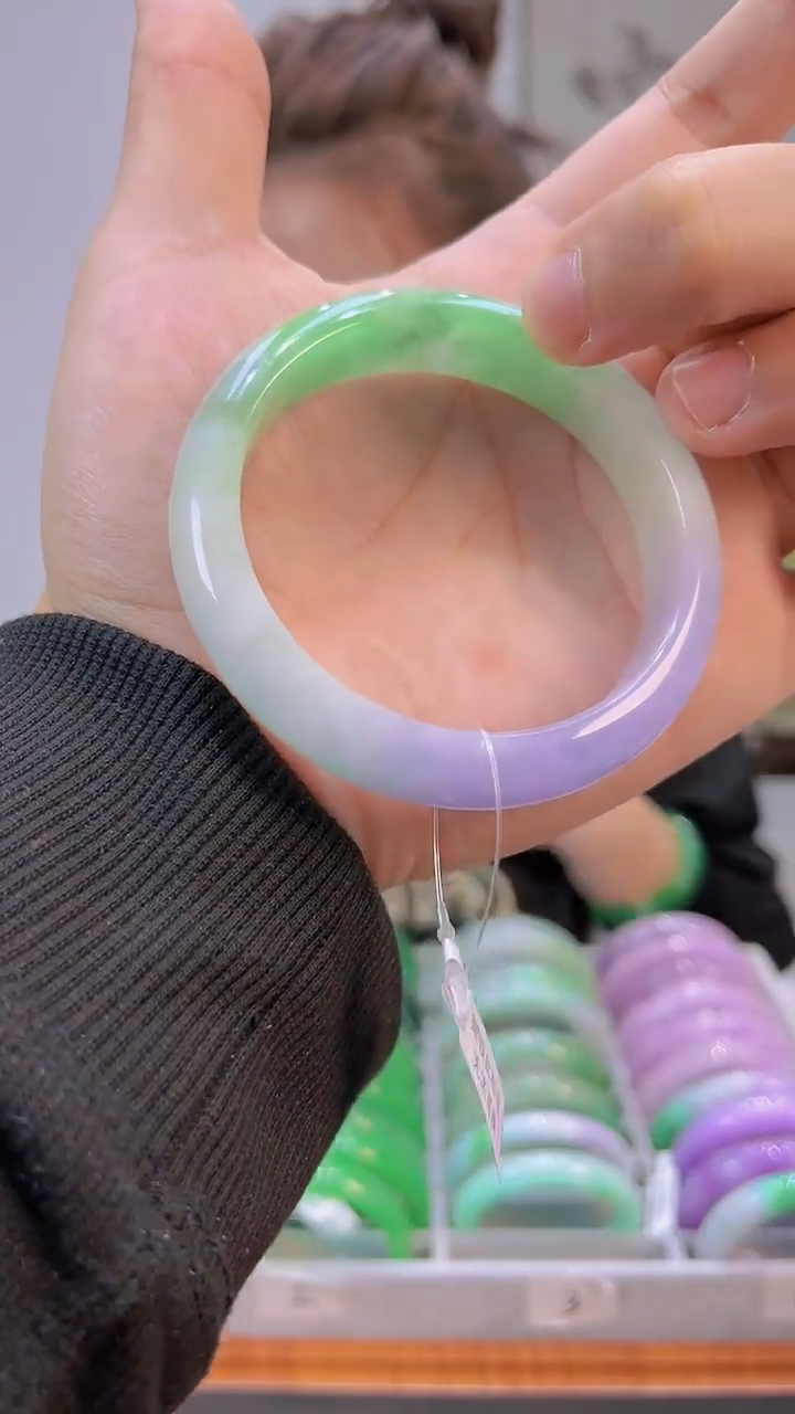 【闪购商品】砖雕s74春带彩独货手镯圈口58