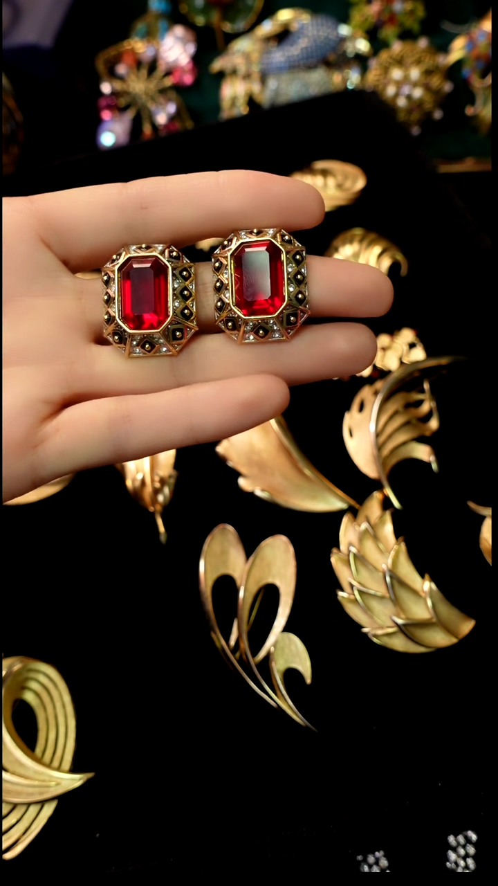 纯铜锆石合金喜**伴耳环