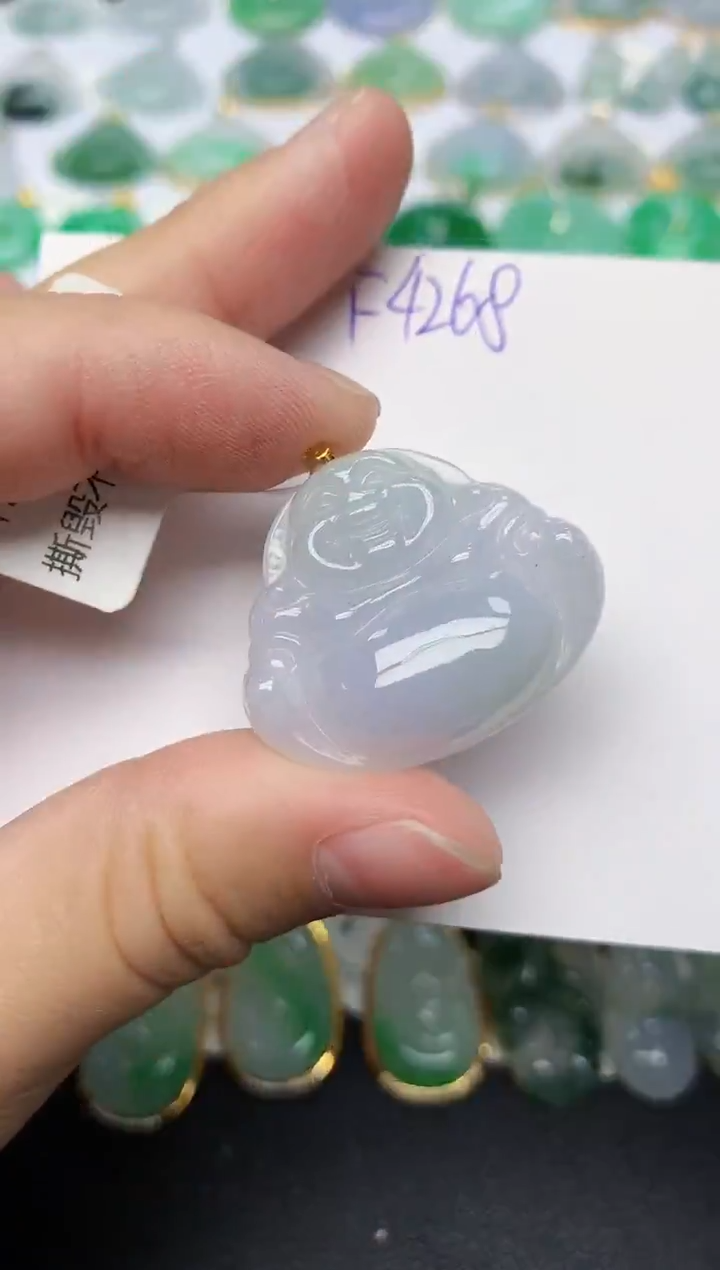 颈饰18K金镶嵌翡翠天然缅甸A货翡翠百元以上9元证书费自理