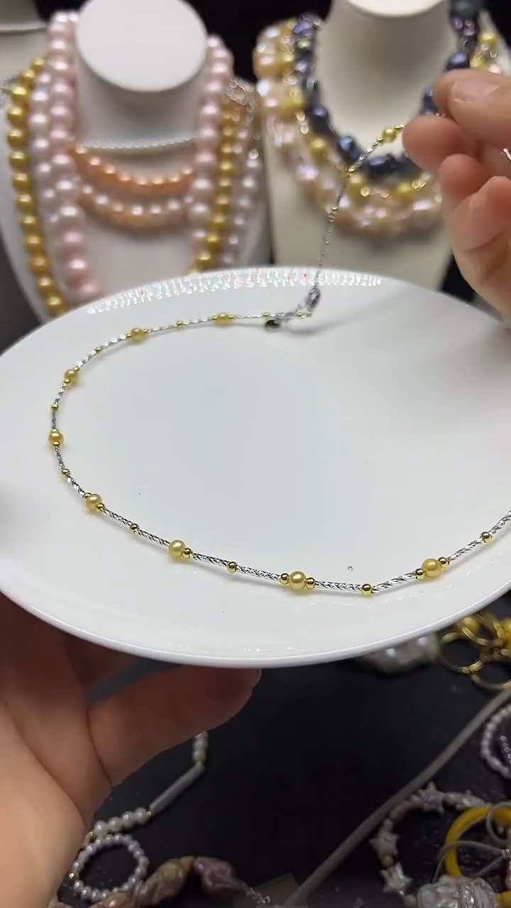 颈饰未镶嵌淡水珍珠多人