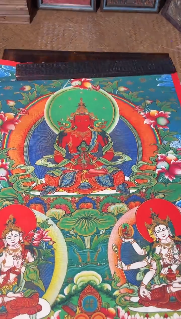 卷轴画菊菊唐卡tk