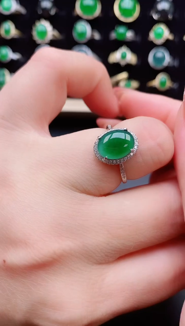 【闪购商品】翡翠戒指银S925镶嵌1211212