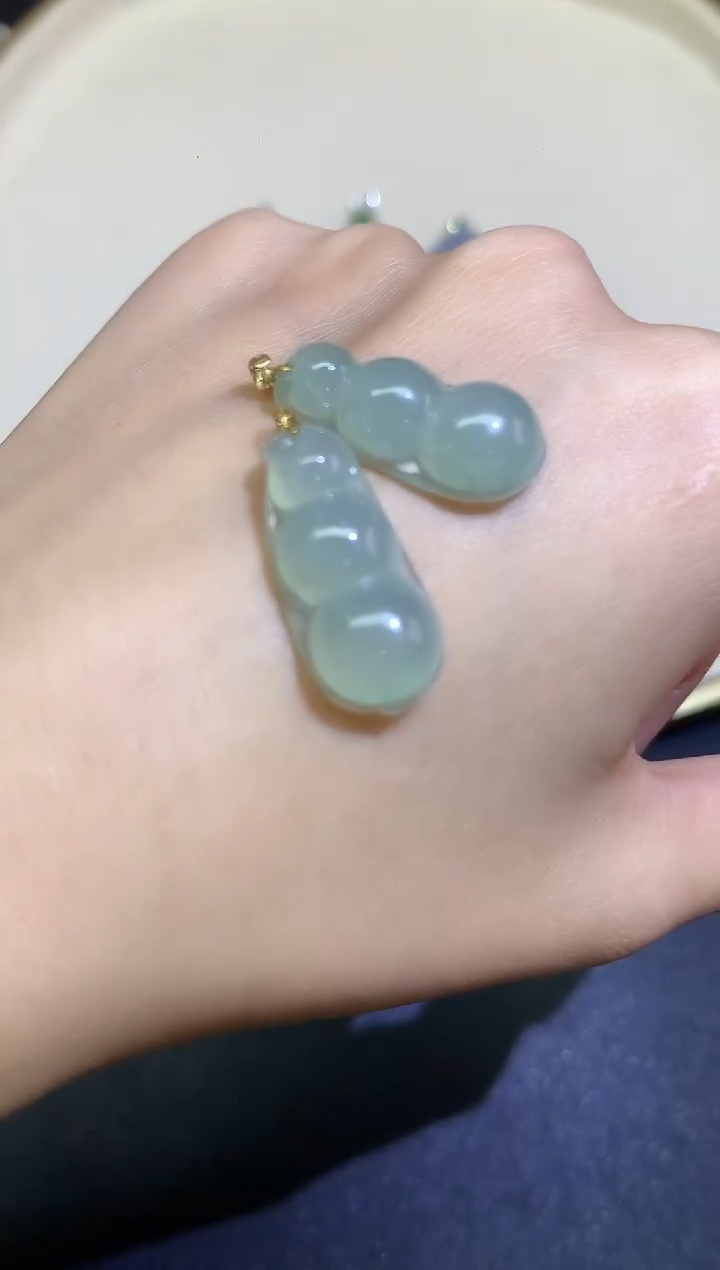 翡翠18K金镶嵌吊坠(不含链)吊坠多样性发其一A80|398