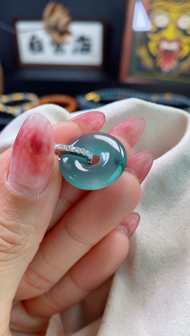 【闪购商品】翡翠颈饰银S925镶嵌0582077638