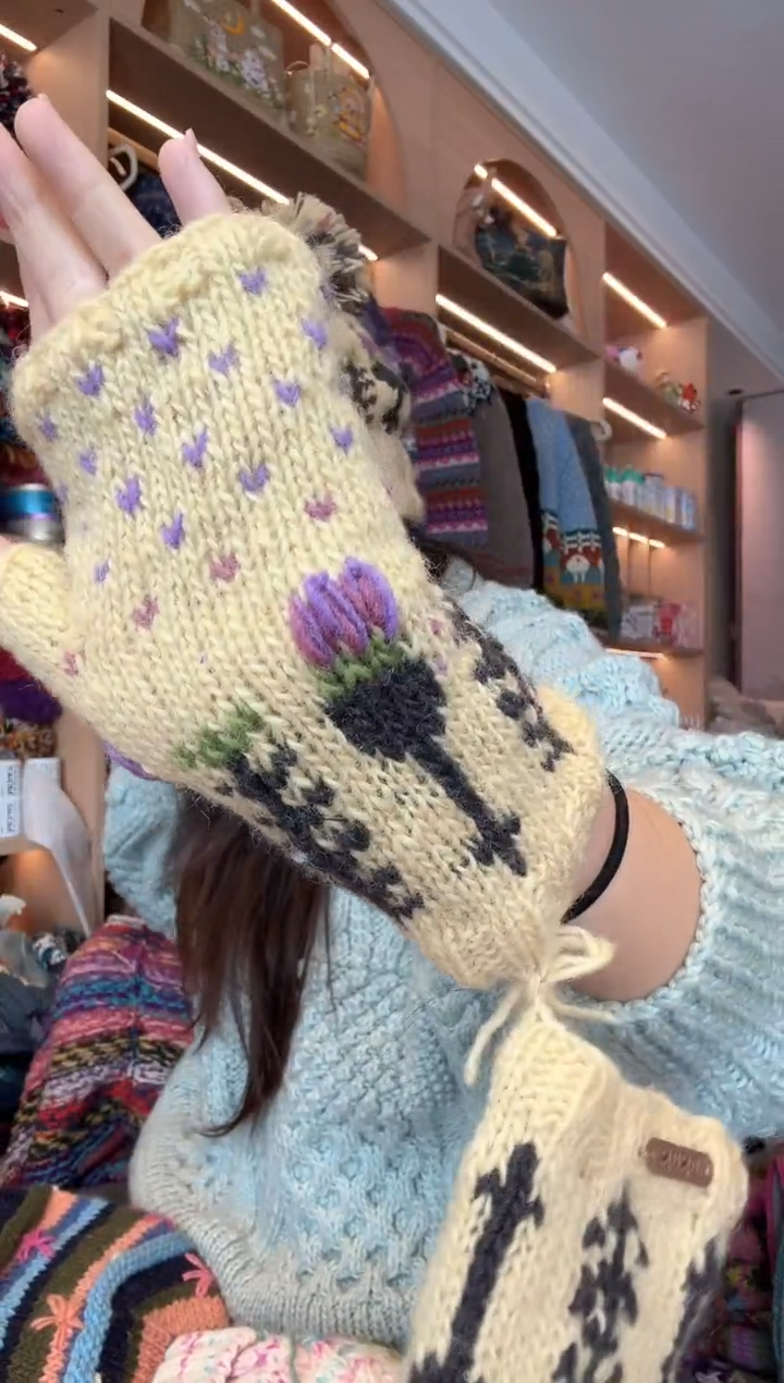 羊毛黄色尤金香手套