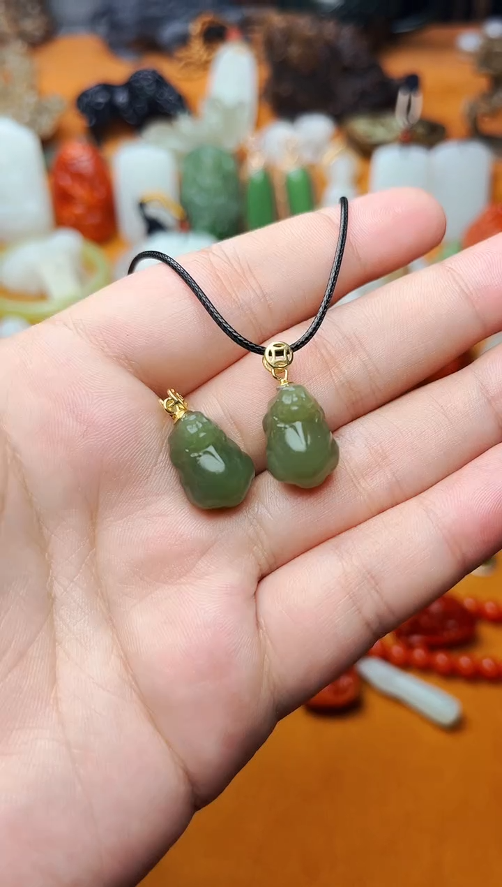 【闪购商品】和田玉颈饰银S925镶嵌貔貅多样性拍一发一