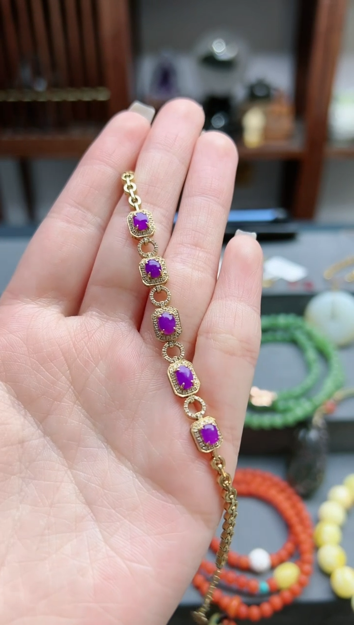 【闪购商品】苏纪石（舒俱来）手链18K金镶嵌18k金舒俱来手链*1 TH