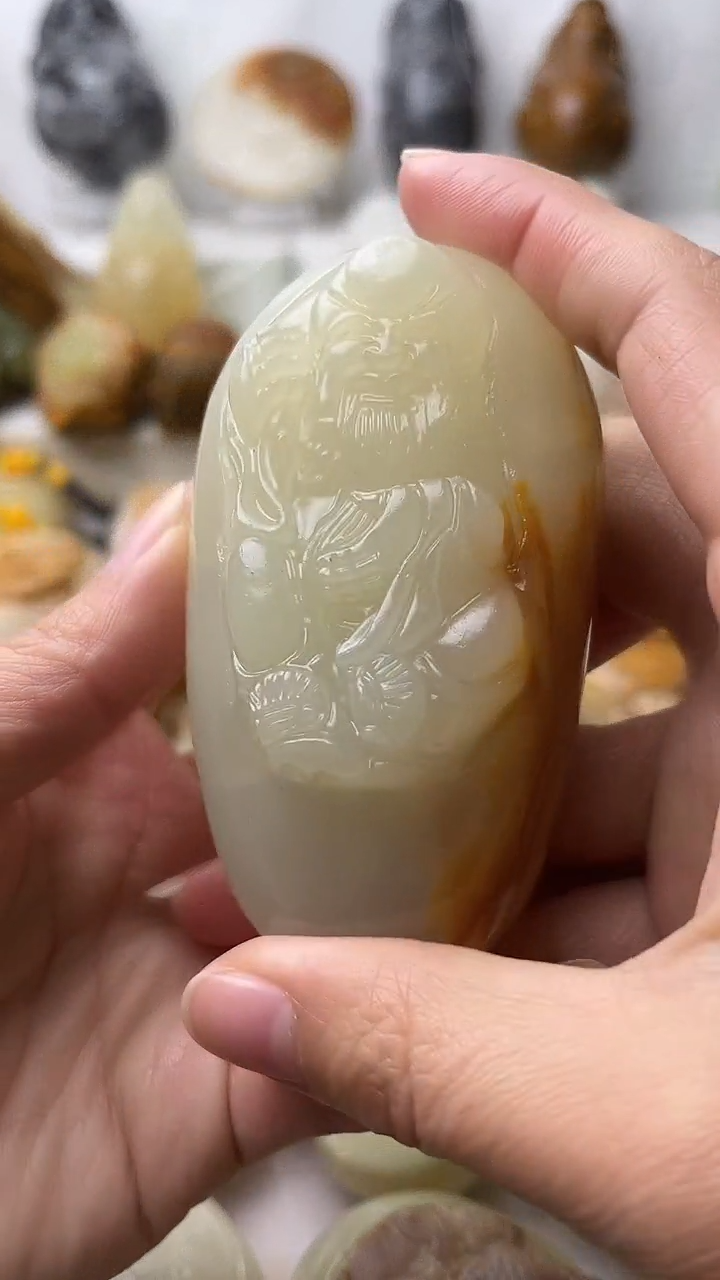 石材古青石棉纹正常不退换寿星