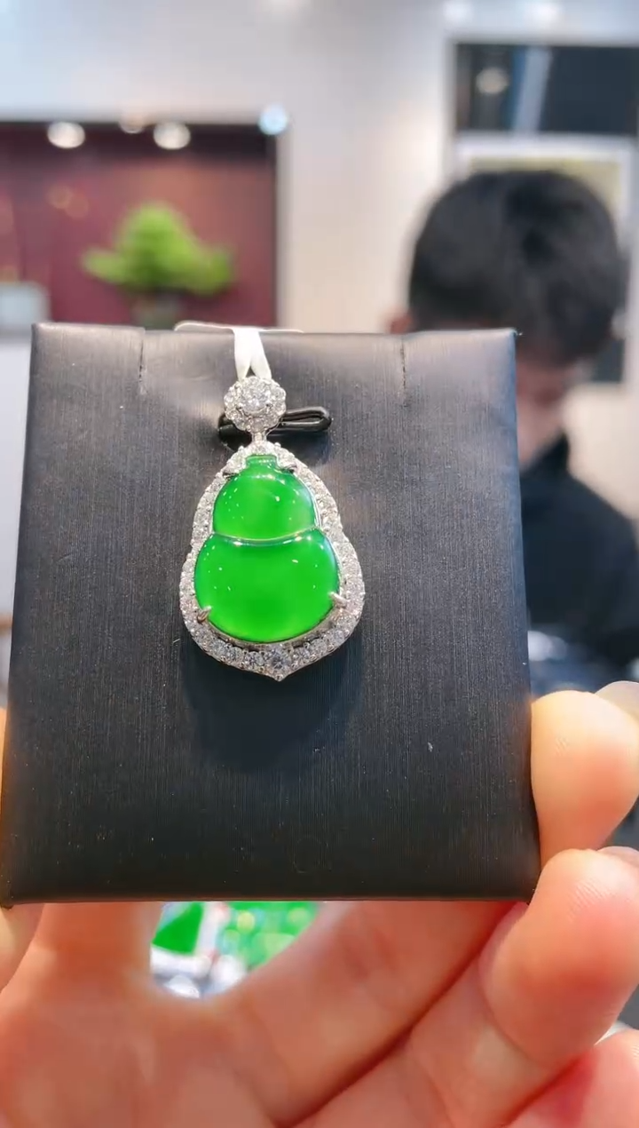 【闪购商品】翡翠颈饰未镶嵌A52天然A货翡翠吊坠（不含链）