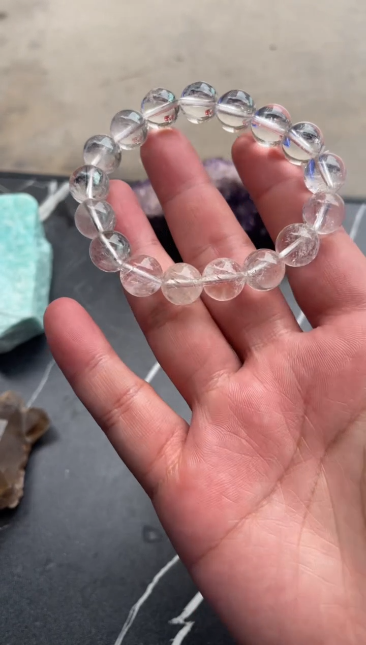 【闪购商品】水晶卡12mm未镶嵌天然喜马拉雅水晶手串拍2单99发1