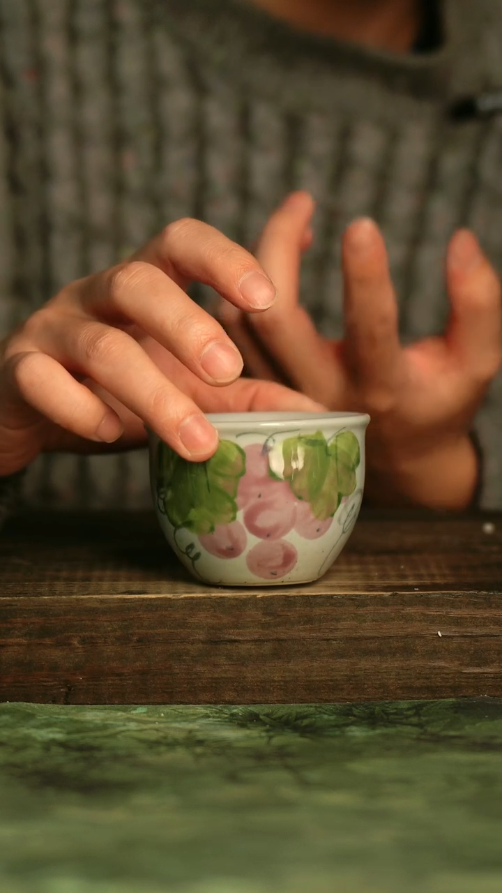 釉下彩手工手绘瓷器青诗集手工手绘瓷器