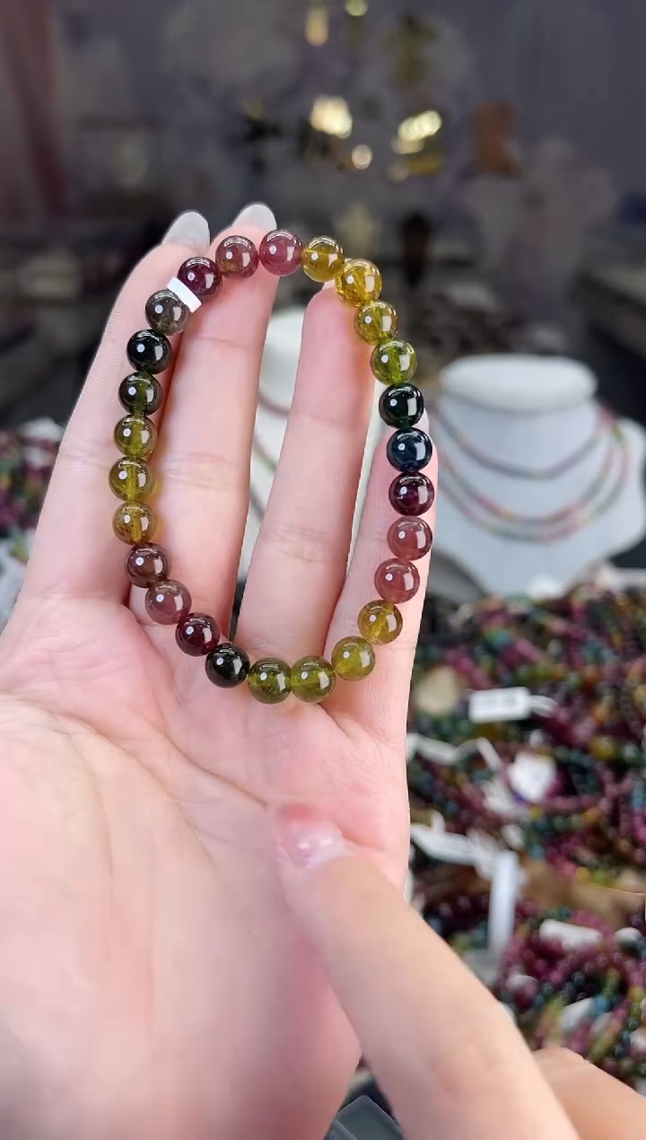 【闪购商品】/未镶嵌碧玺7mm+碧玺单圈多样性发货