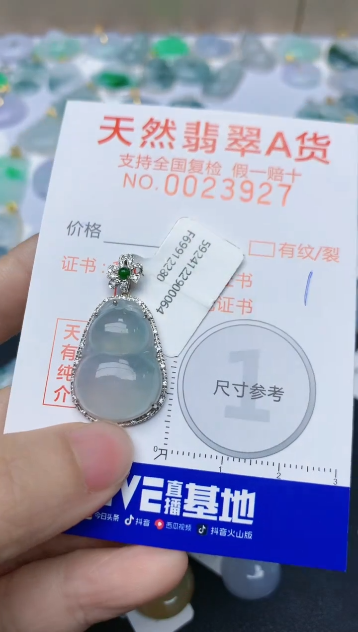 【闪购商品】翡翠颈饰18K金镶嵌天然翡翠A货