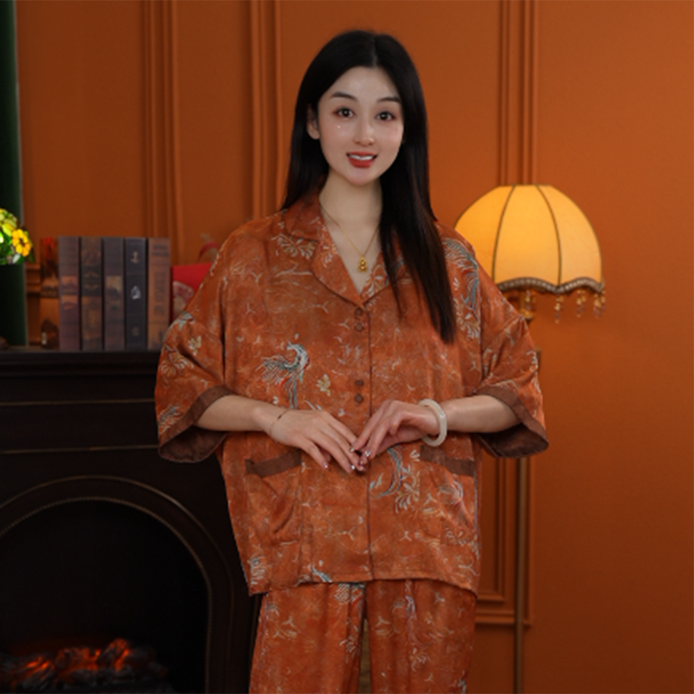 七七【凤凰于飞】QGN新款高端可外穿休闲家居服大码轻奢