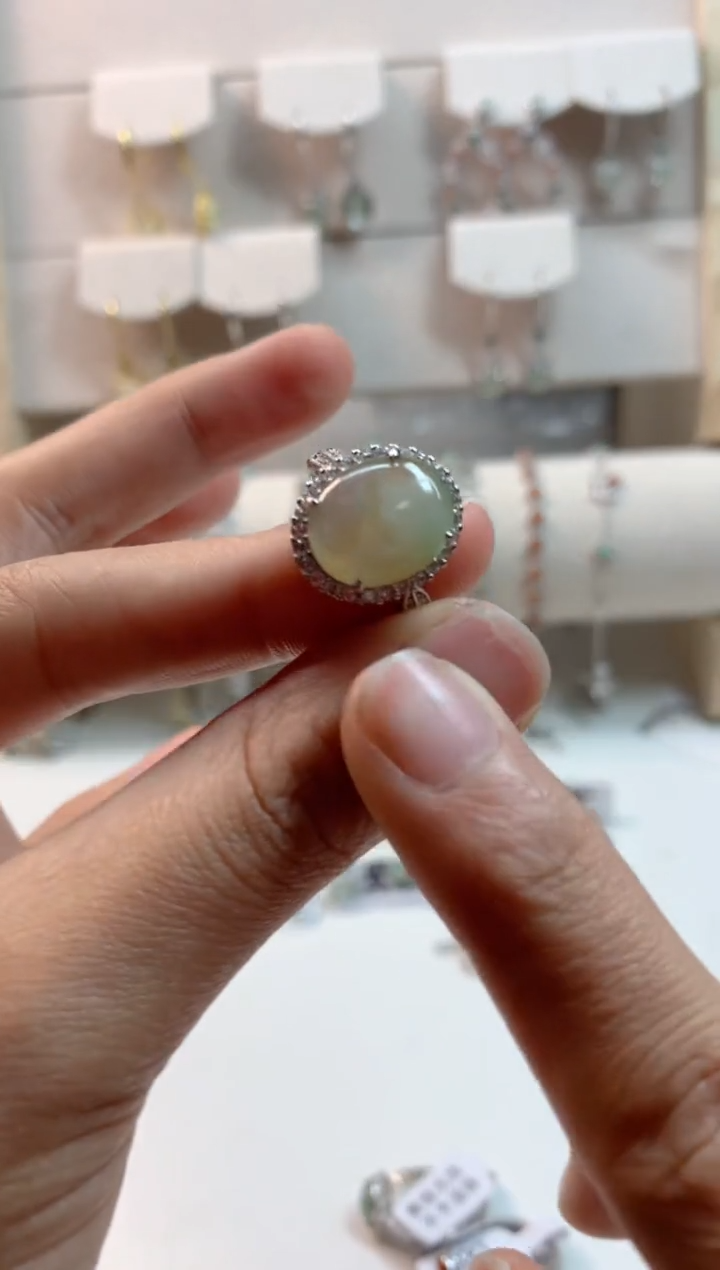 翡翠银S925镶嵌戒指3还要