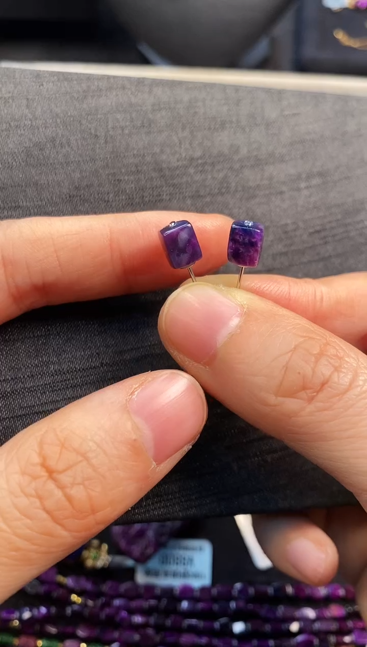 苏纪石（舒俱来）银S925镶嵌耳饰1