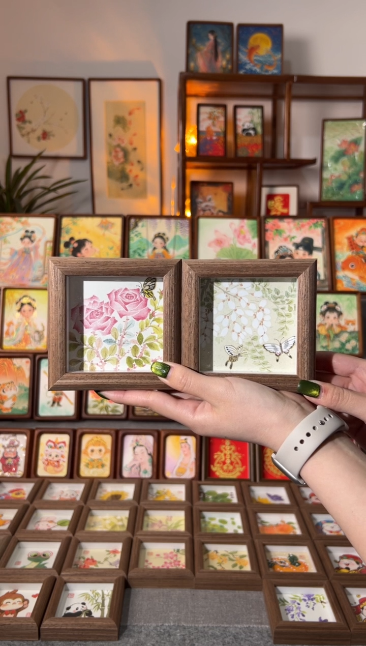 【闪购商品】国画小玫瑰蝴蝶 小槐花蝴蝶 一组11