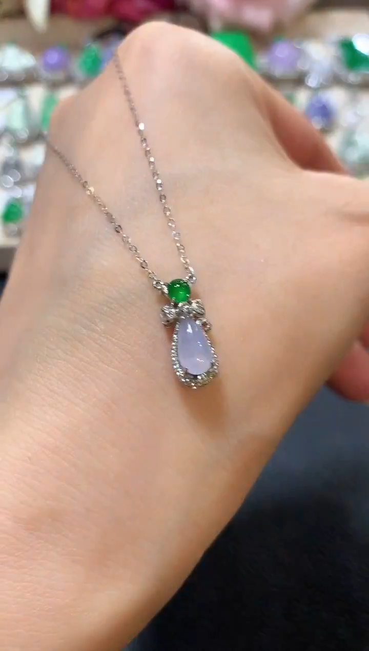 套链18K金镶嵌翡翠z1  