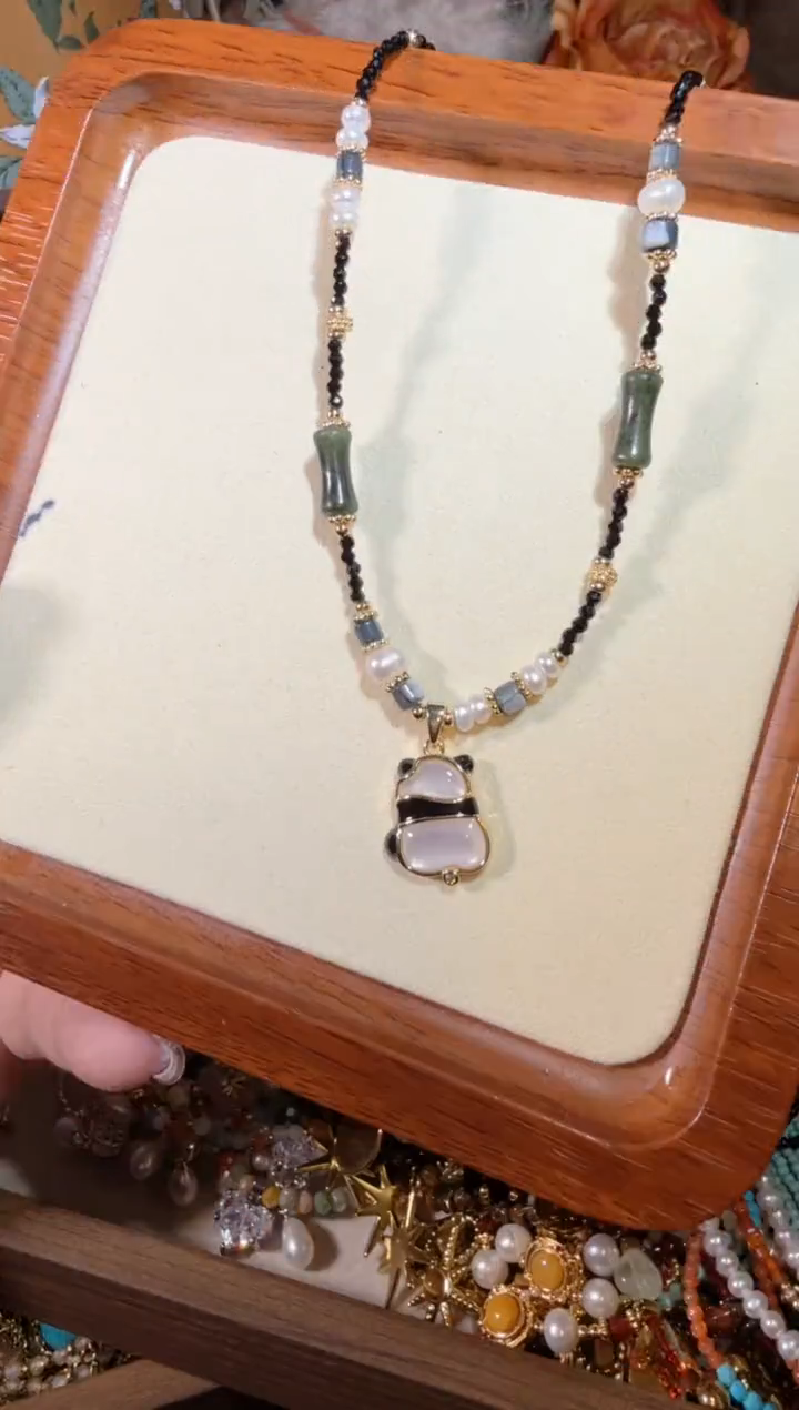 颈饰未镶嵌淡水珍珠熊猫 001