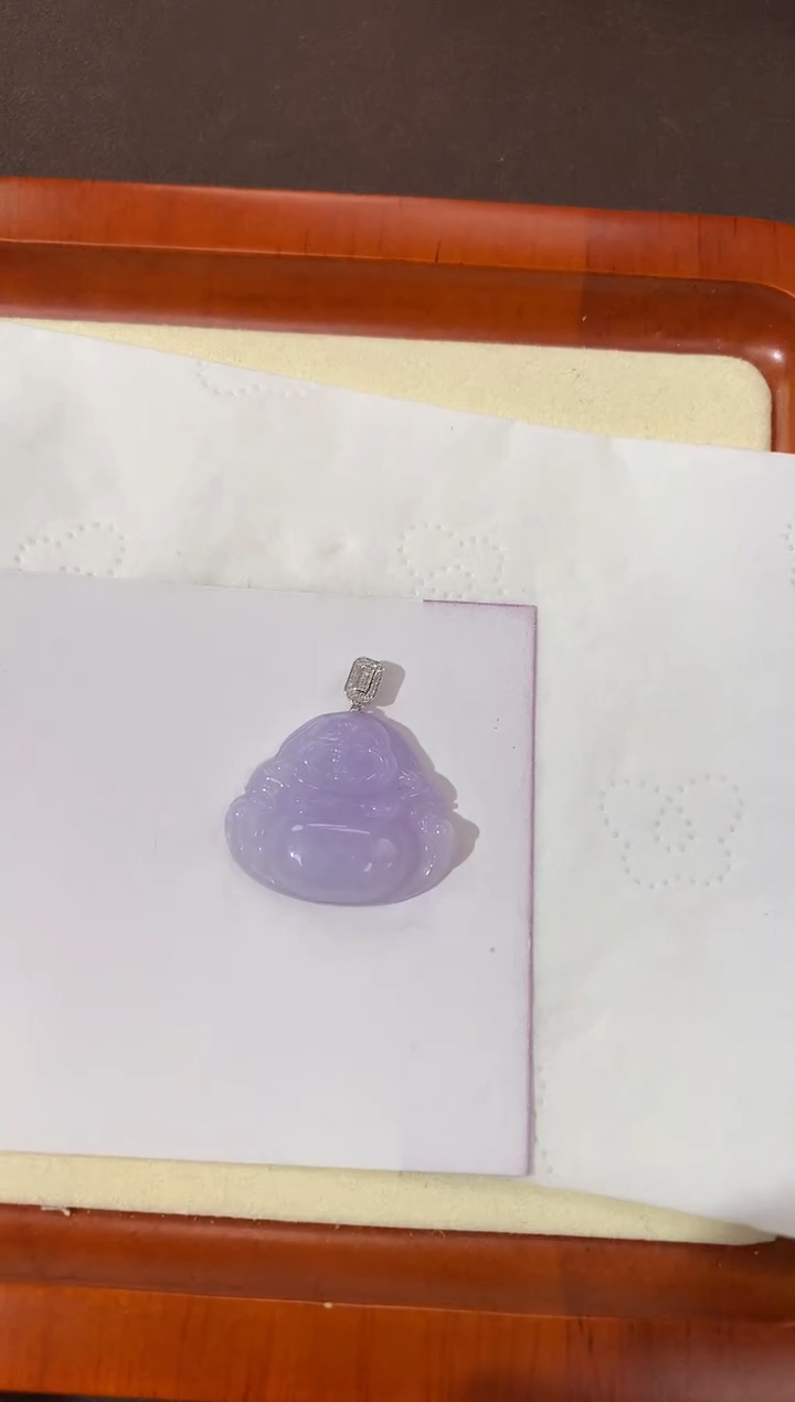 【闪购商品】翡翠颈饰18K金镶嵌天然缅甸a货翡翠