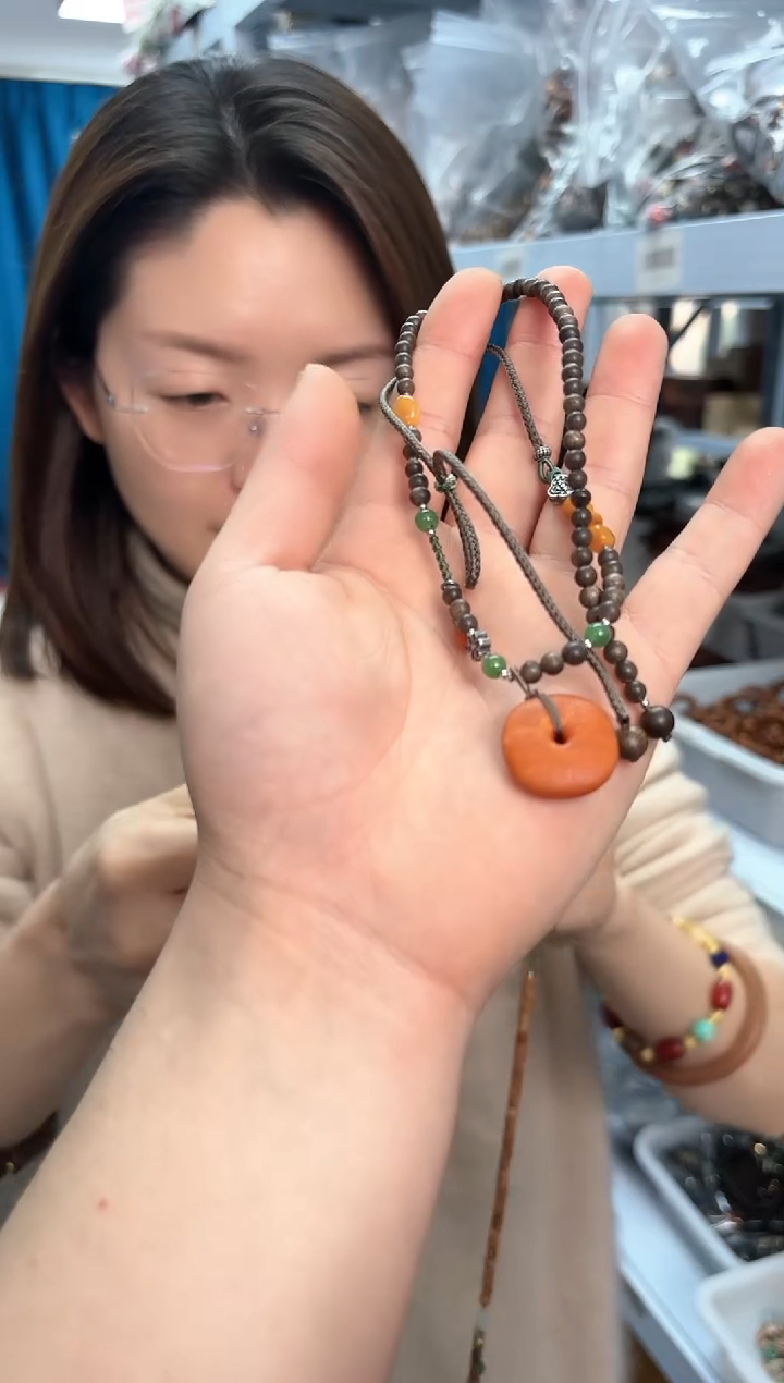 【闪购商品】檀香木香香木DIY橘皮LA毛衣链