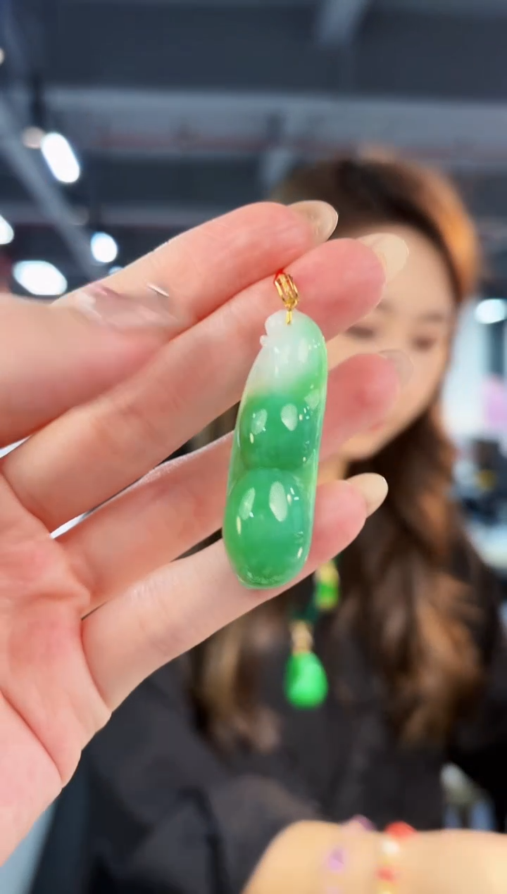 【闪购商品】翡翠颈饰18K金镶嵌缅料A货/支持复检/一件