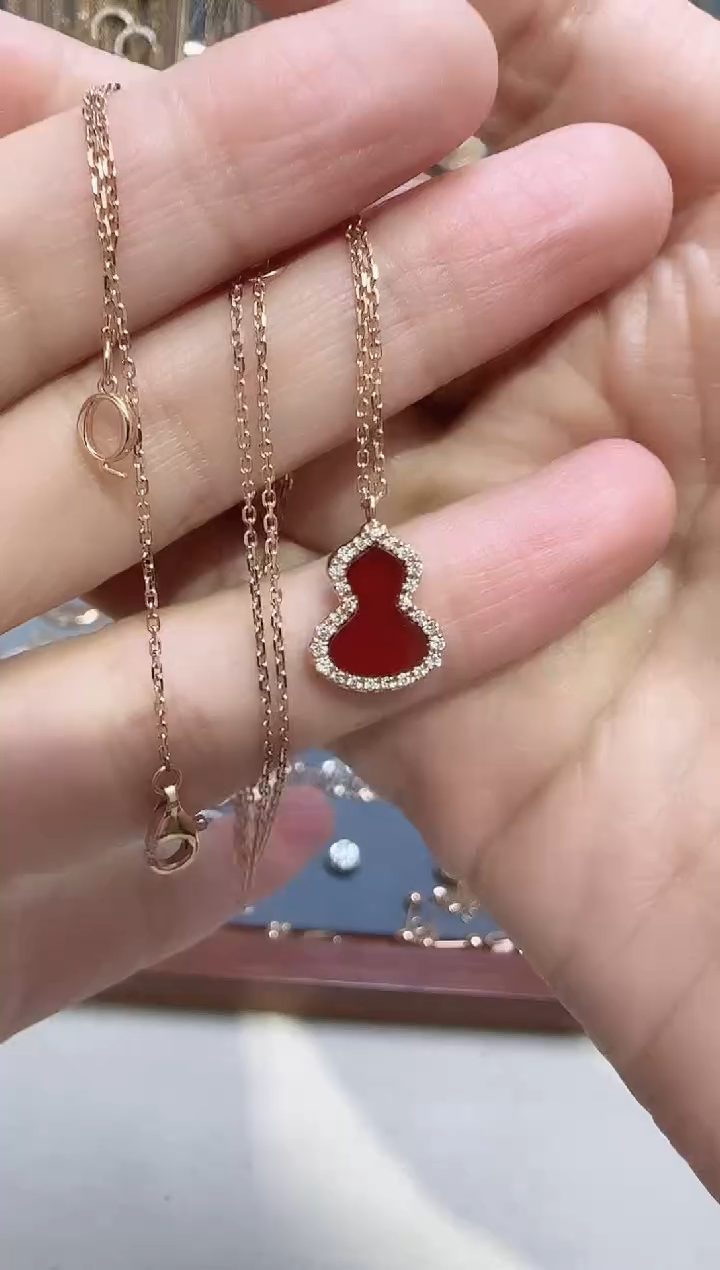 【闪购商品】天然钻石套链18K金镶嵌多样性发货发其一