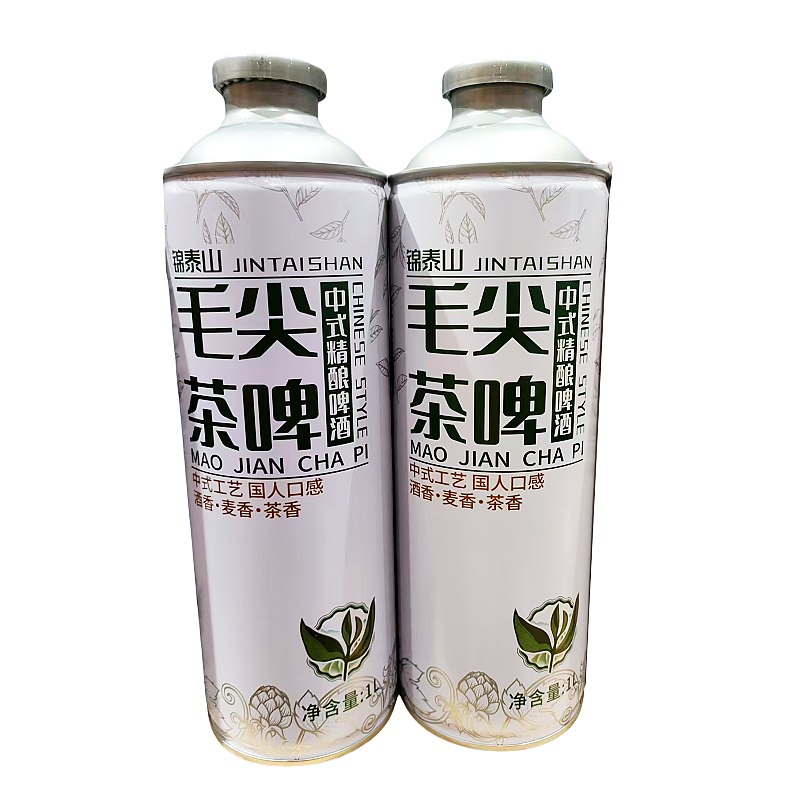 锦泰山1L毛尖茶啤中式精酿啤酒*2